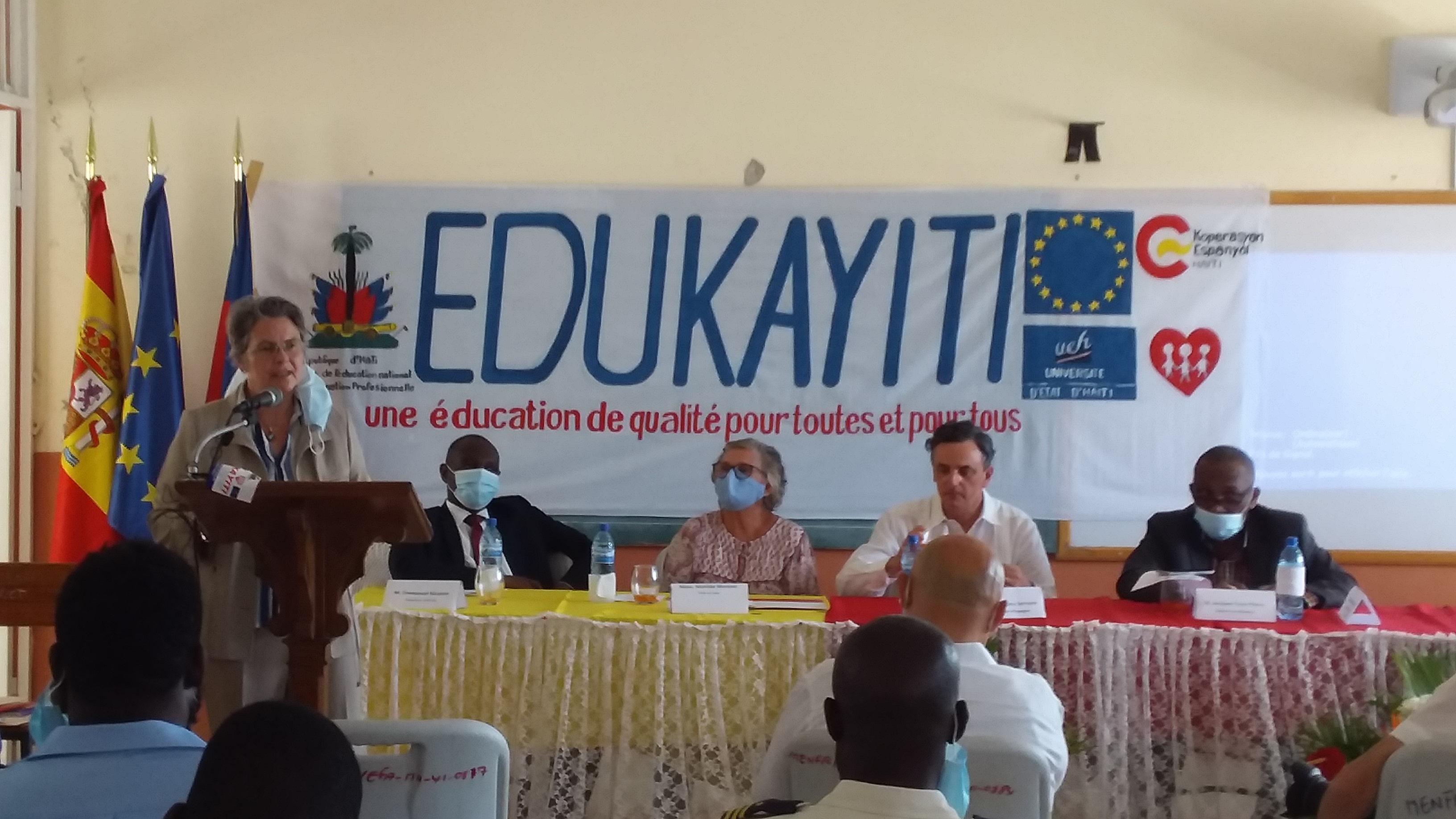 Intervención de la Sra. Sylvie Tabesse, embajadora de la Unión Europea, en la ceremonia de lanzamiento del proyecto EDUKAYITI en Jacmel